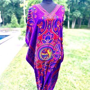 NWT Sante Beautiful Long Lightweight Kaftan Dress One Size